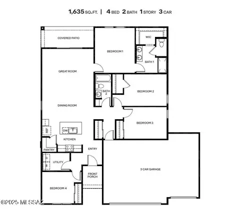 Floorplan - 709 W Wilkinson St, Vail, AZ 85641 photo 1 of 1