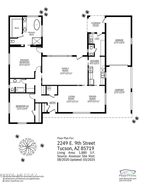 Floorplan - 2249 E 9th St, Tucson, AZ 85719 photo 1 of 1