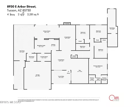 Floorplan - 8930 E Arbor St, Tucson, AZ 85730 photo 1 of 1
