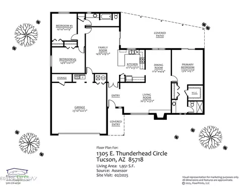Floorplan - 1305 E Thunderhead Cir, Tucson, AZ 85718 photo 1 of 1