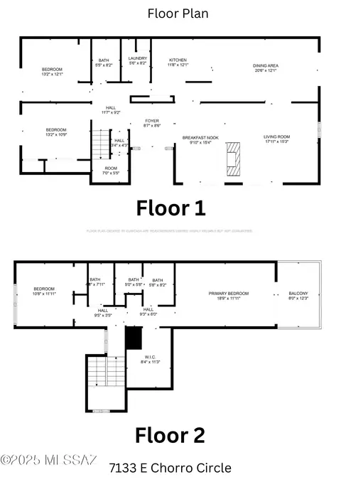 Floorplan - 7133 E Chorro Cir, Tucson, AZ 85715 photo 2 of 2