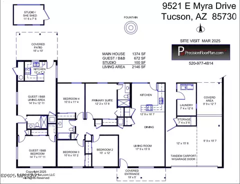Floorplan - 9521 E Myra Dr, Tucson, AZ 85730 photo 1 of 1