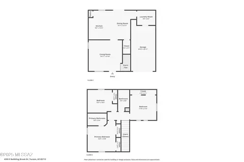 Floorplan - 4255 E Babbling Brook Dr, Tucson, AZ 85712 photo 1 of 1