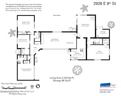 Floorplan - 2928 E 9th St, Tucson, AZ 85716 photo 1 of 1