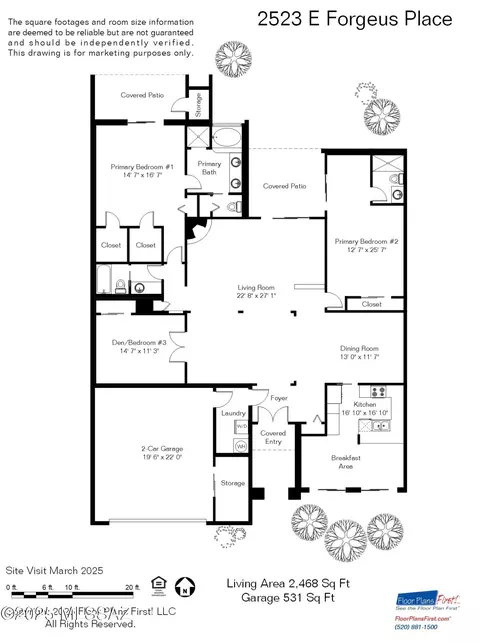 Floorplan - 2523 E Forgeus Pl, Tucson, AZ 85716 photo 1 of 2