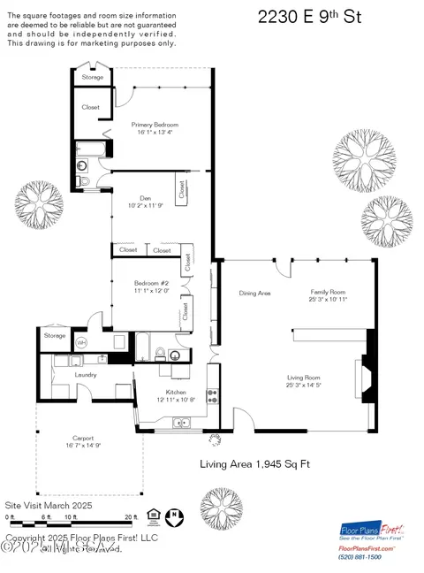 Floorplan - 2230 E 9th St, Tucson, AZ 85719 photo 2 of 2