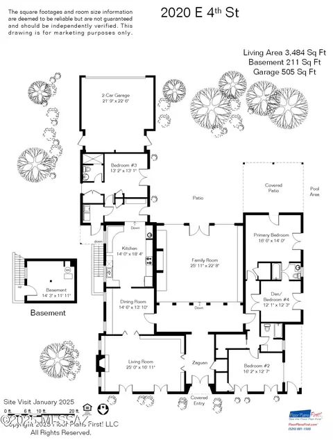 Floorplan - 2020 E 4th St, Tucson, AZ 85719 photo 2 of 2