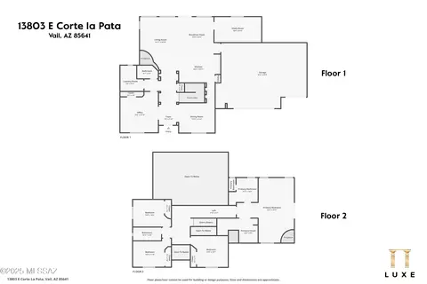 Floorplan - 13803 E Corte La Pata, Vail, AZ 85641 photo 2 of 3