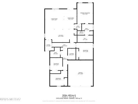 Floorplan - 14241 E Bolster Dr, Vail, AZ 85641 photo 1 of 2