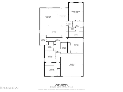Floorplan - 14241 E Bolster Dr, Vail, AZ 85641 photo 2 of 2