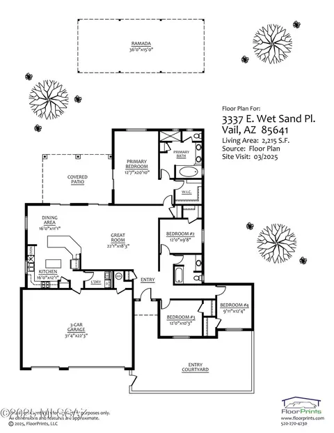 Floorplan - 3337 E Wet Sand Pl, Vail, AZ 85641 photo 1 of 1