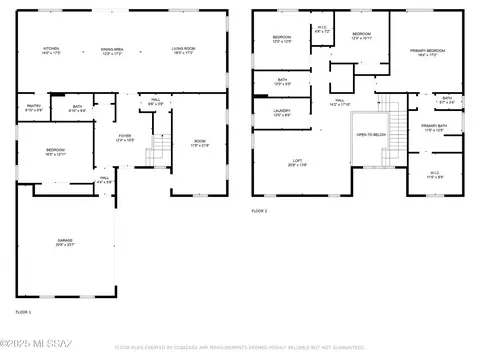 Floorplan - 741 S Desert Haven Rd, Vail, AZ 85641 photo 1 of 4