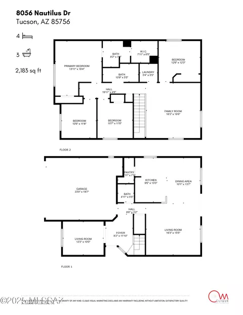 Floorplan - 8056 S Nautilus Dr, Tucson, AZ 85756 photo 1 of 1