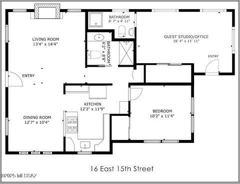 Floorplan - 16 E 15th St, Tucson, AZ 85701 photo 1 of 1