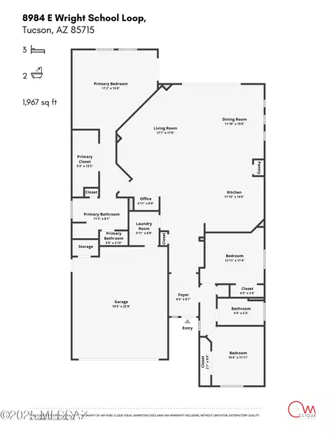 Floorplan - 8984 E Wright School Loop, Tucson, AZ 85715 photo 2 of 2