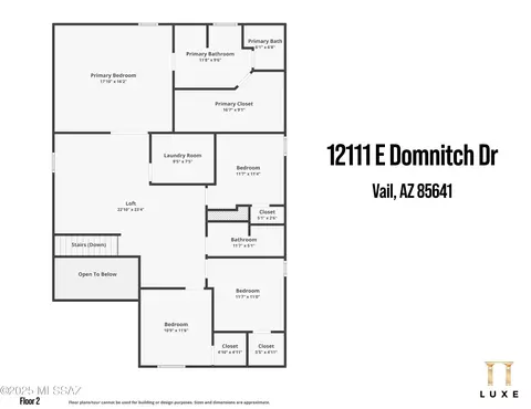 Floorplan - 12111 E Domnitch Dr, Vail, AZ 85641 photo 1 of 2