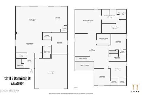 Floorplan - 12111 E Domnitch Dr, Vail, AZ 85641 photo 2 of 2