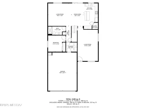 Floorplan - 12641 E Red Iron Trl, Vail, AZ 85641 photo 1 of 5