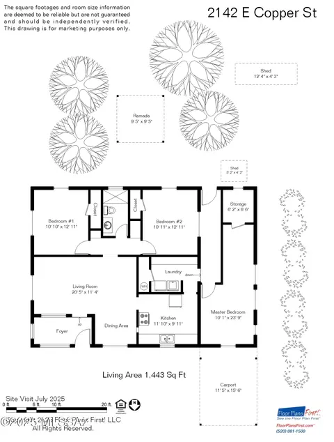 Floorplan - 2142 E Copper St, Tucson, AZ 85719 photo 1 of 1
