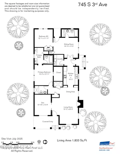 Floorplan - 745 S 3rd Ave, Tucson, AZ 85701 photo 2 of 2
