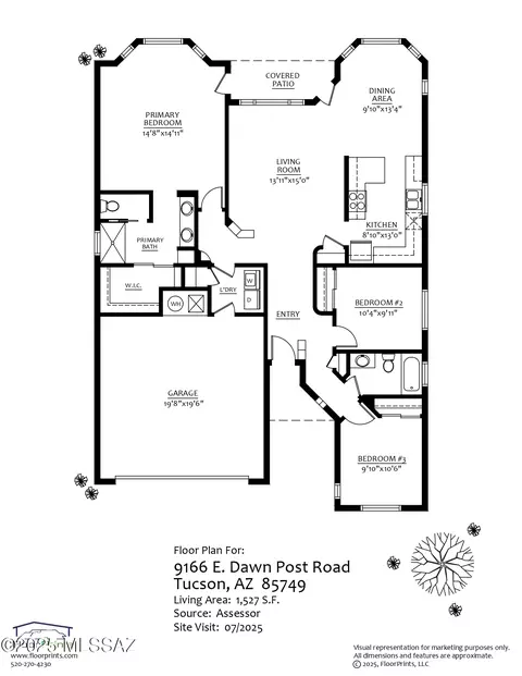 Floorplan - 9166 E Dawn Post Rd, Tucson, AZ 85749 photo 1 of 1