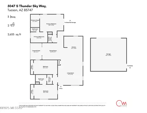 Floorplan - 5047 S Thunder Sky Way, Tucson, AZ 85747 photo 1 of 1