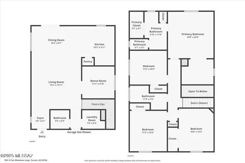Floorplan - 7581 E Fair Meadows Loop, Tucson, AZ 85756 photo 2 of 3