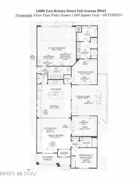 Floorplan - 14000 E Britzka St, Vail, AZ 85641 photo 2 of 2