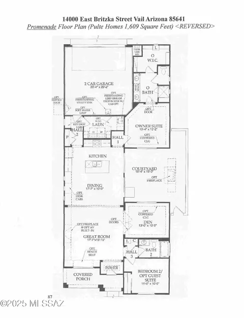 Floorplan - 14000 E Britzka St, Vail, AZ 85641 photo 1 of 2