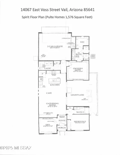 Floorplan - 14067 E Voss St, Vail, AZ 85641 photo 1 of 2
