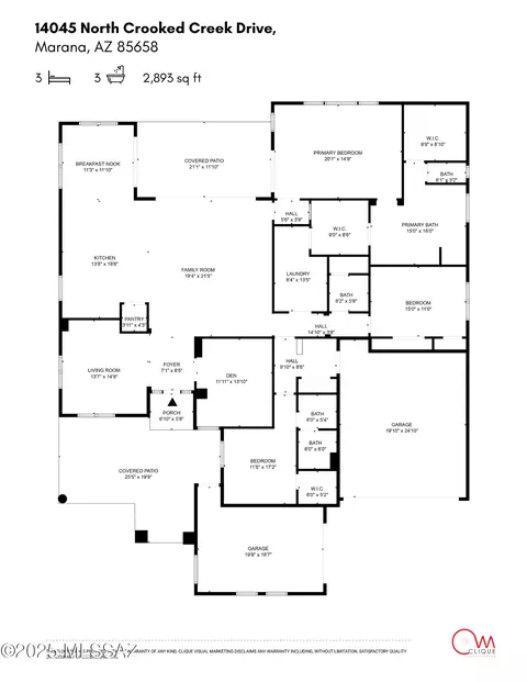 Floorplan - 14045 N Crooked Creek Dr, Marana, AZ 85658 photo 1 of 1