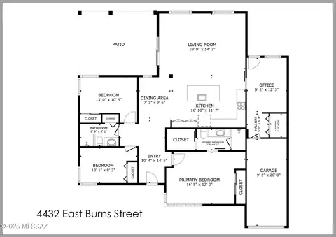 Floorplan - 4432 E Burns St, Tucson, AZ 85711 photo 1 of 1