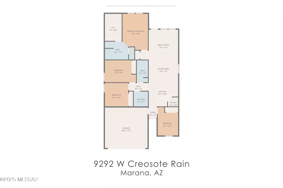 Floorplan - 9292 W Creosote Rain Dr, Marana, AZ 85653 photo 1 of 1