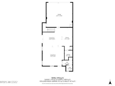 Floorplan - 5741 E Bellow Ln, Tucson, AZ 85712 photo 1 of 3