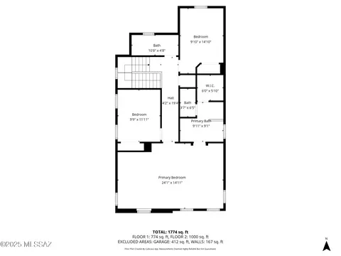 Floorplan - 5741 E Bellow Ln, Tucson, AZ 85712 photo 2 of 3