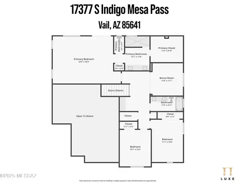Floorplan - 17377 S Indigo Mesa Pass, Vail, AZ 85641 photo 3 of 3