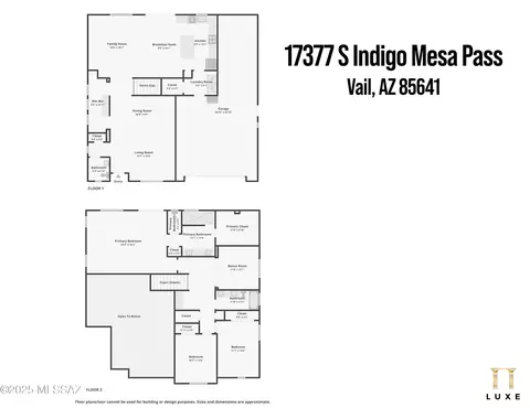 Floorplan - 17377 S Indigo Mesa Pass, Vail, AZ 85641 photo 1 of 3