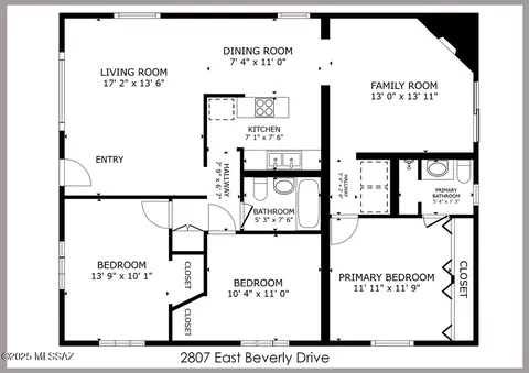 Floorplan - 2807 E Beverly Dr, Tucson, AZ 85716 photo 2 of 2