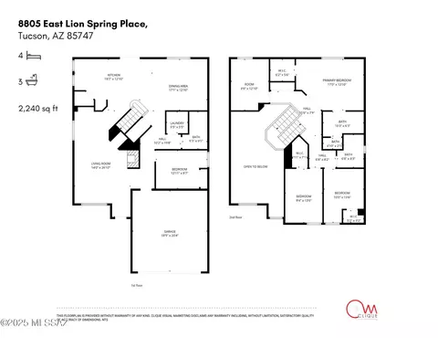 Floorplan - 8805 E Lions Spring Pl, Tucson, AZ 85747 photo 1 of 2