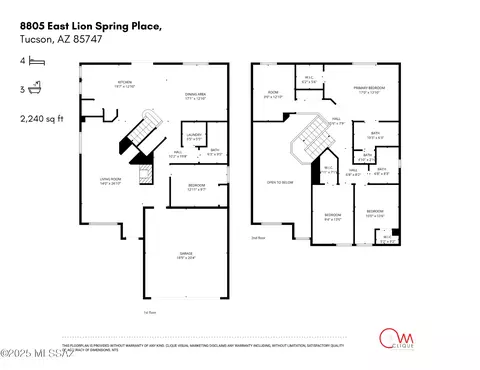 Floorplan - 8805 E Lions Spring Pl, Tucson, AZ 85747 photo 2 of 2