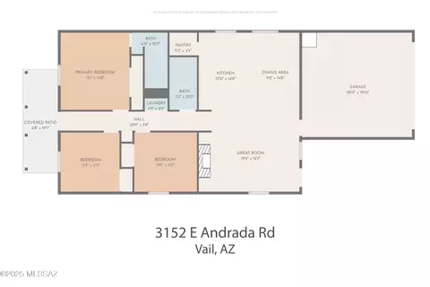 Floorplan - 3152 E Andrada Rd, Vail, AZ 85641 photo 1 of 1