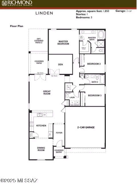 Floorplan - 177 E Sycamore View Rd, Vail, AZ 85641 photo 1 of 1
