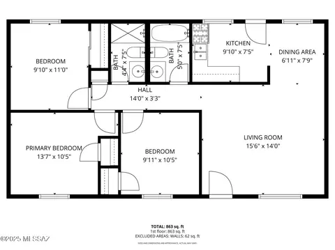 Floorplan - 4818 E 25th St, Tucson, AZ 85711 photo 1 of 1