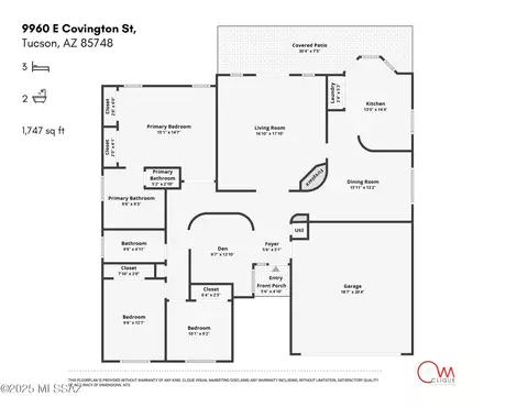 Floorplan - 9960 E Covington St, Tucson, AZ 85748 photo 1 of 2