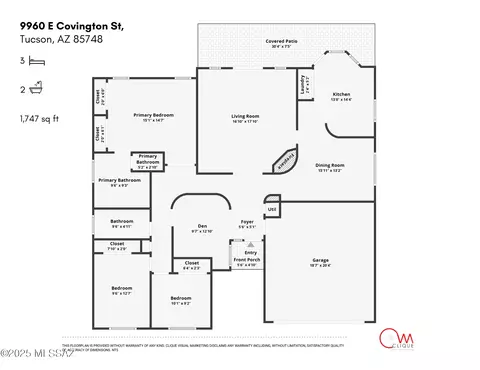Floorplan - 9960 E Covington St, Tucson, AZ 85748 photo 2 of 2