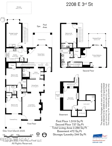 Floorplan - 2208 E 3rd St, Tucson, AZ 85719 photo 1 of 1