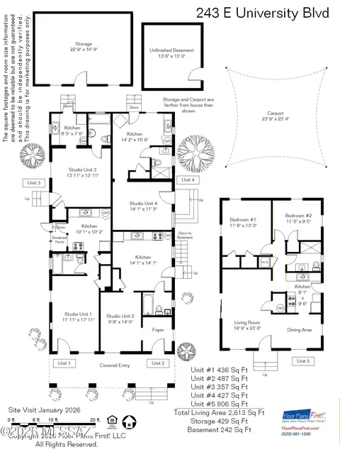 Floorplan - 243 E University Blvd, Tucson, AZ 85705 photo 1 of 2
