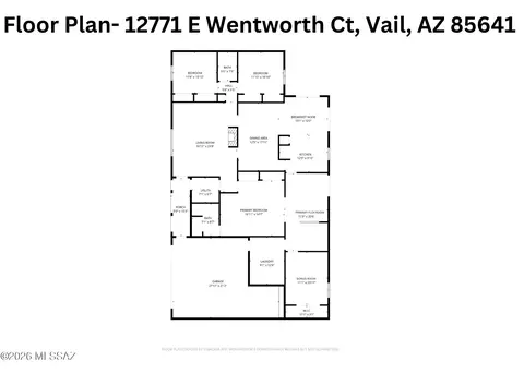 Floorplan - 12771 E Wentworth Ct, Vail, AZ 85641 photo 2 of 2