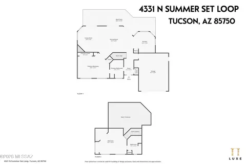 Floorplan - 4331 N Summer Set Loop, Tucson, AZ 85750 photo 2 of 2