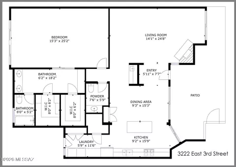 Floorplan - 3222 E 3rd St, Tucson, AZ 85716 photo 1 of 1